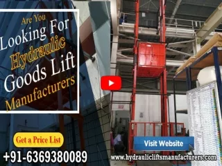 Goods Lift Manufacturers in Chennai | Hosur | Trichy | Madurai | Pondi | Salem |