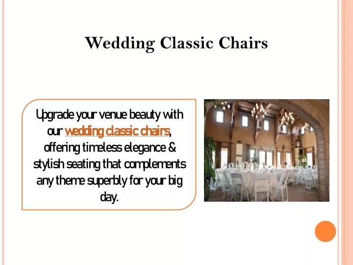 wedding classic chairs