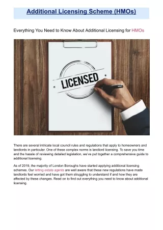 additional licensing scheme hmos