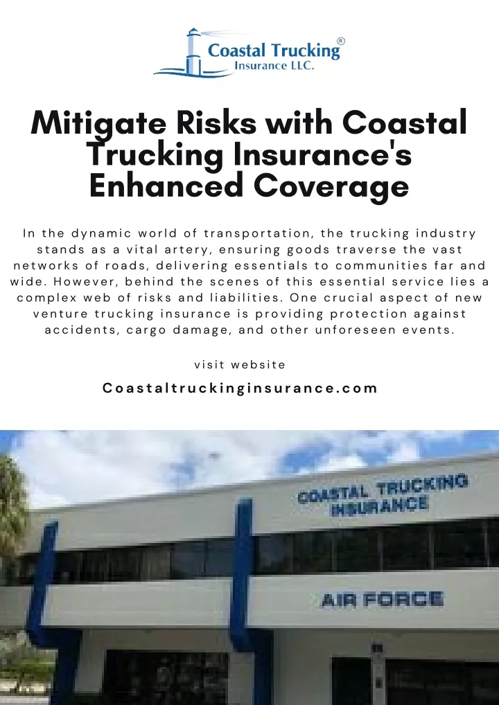 mitigate risks with coastal trucking insurance