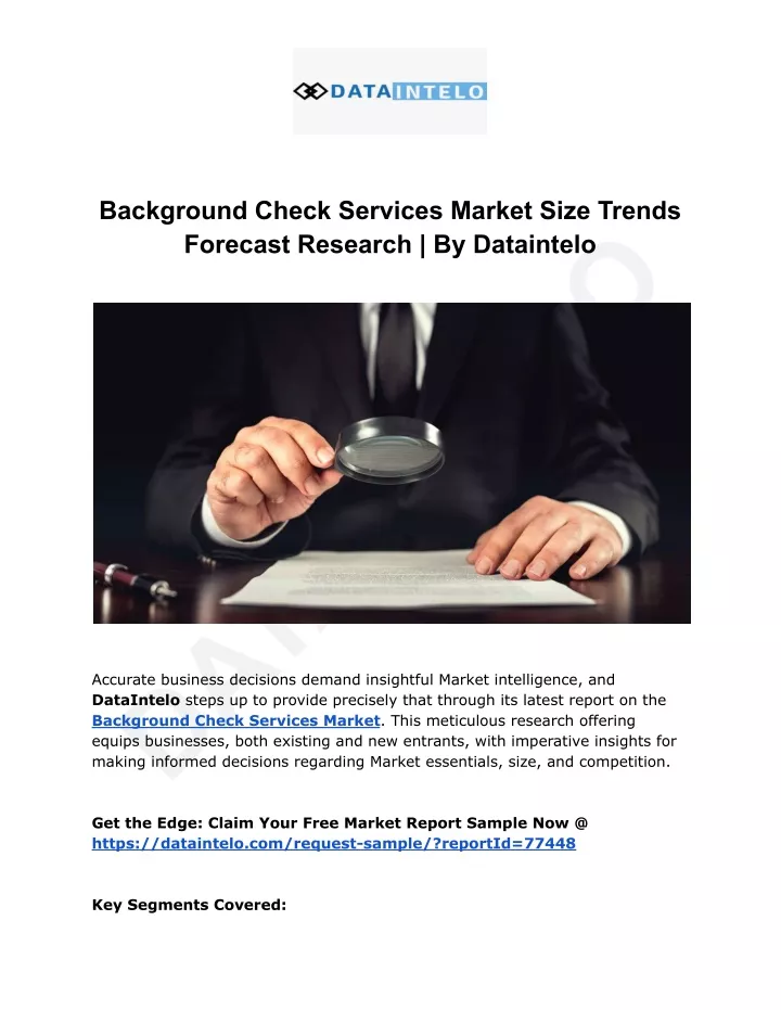 background check services market size trends