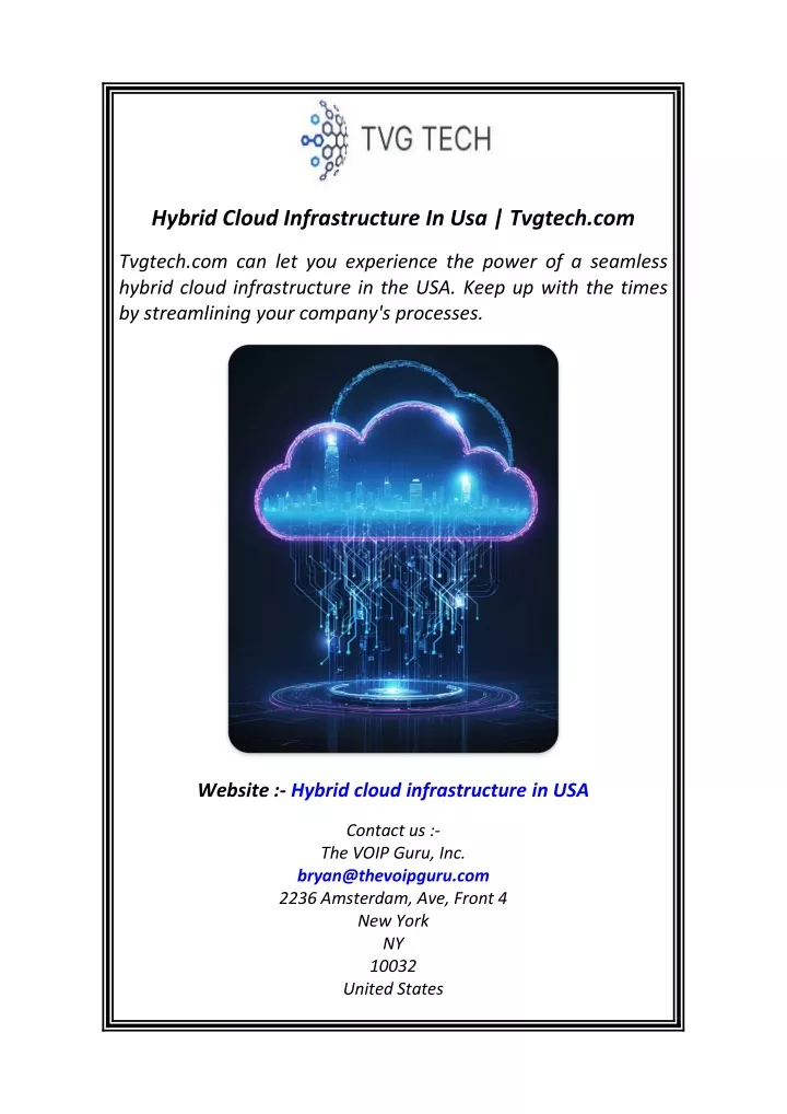 hybrid cloud infrastructure in usa tvgtech com