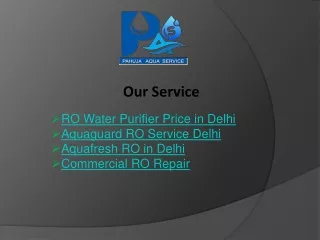 RO Water Purifier Price in Delhi