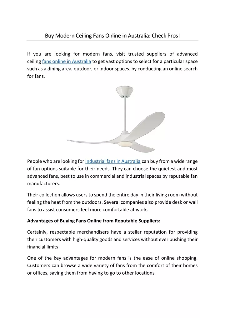 buy modern ceiling fans online in australia check