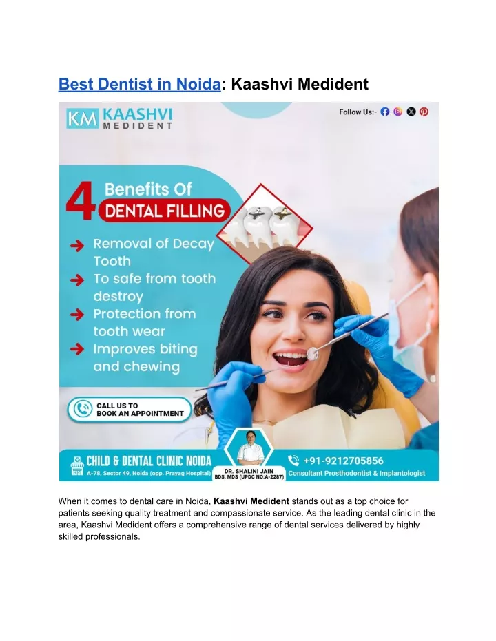 best dentist in noida kaashvi medident