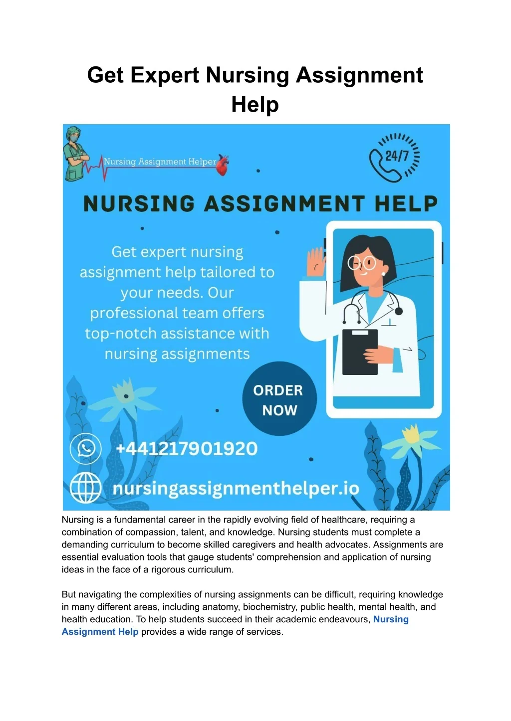 PPT - Get Expert Nursing Assignment help PowerPoint Presentation, free ...