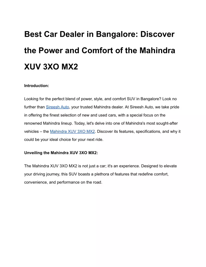 best car dealer in bangalore discover