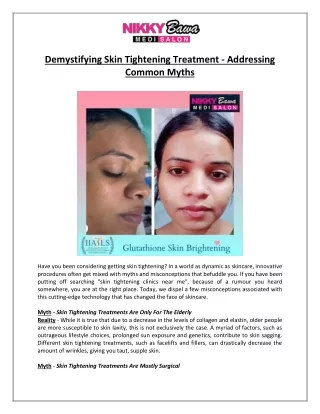 Demystifying Skin Tightening Treatment - Addressing Common Myths