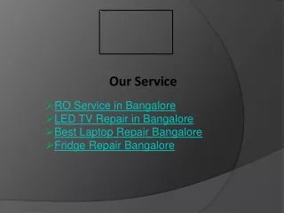 RO Service in Bangalore