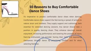 10 Reasons to Buy Comfortable Dance Shoes