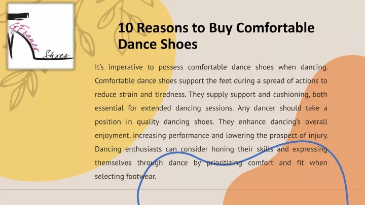 10 reasons to buy comfortable dance shoes