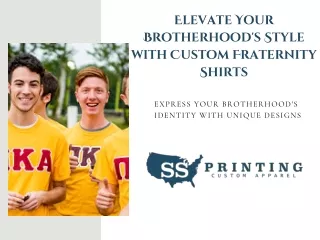 Elevate Your Brotherhood's Style with Custom Fraternity Shirts
