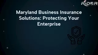 Maryland Business Insurance Solutions Protecting Your Enterprise