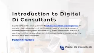 Marketing Automation Consulting Services - Digital Di Consultants