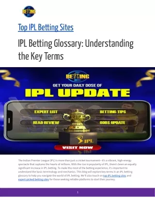 IPL Betting Glossary_ Topiplbettingsites.com