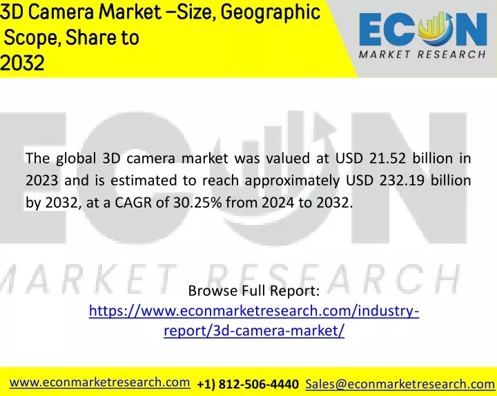 3d camera market size geographic scope share