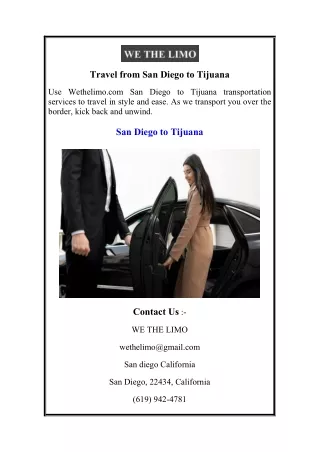 Travel from San Diego to Tijuana