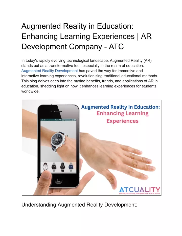 augmented reality in education enhancing learning