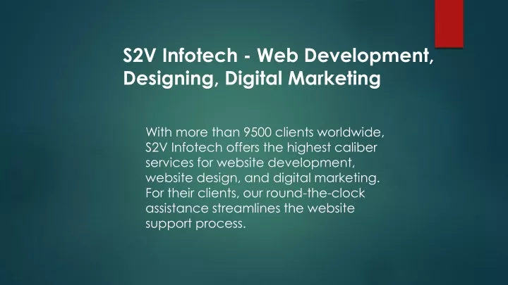 s2v infotech web development designing digital