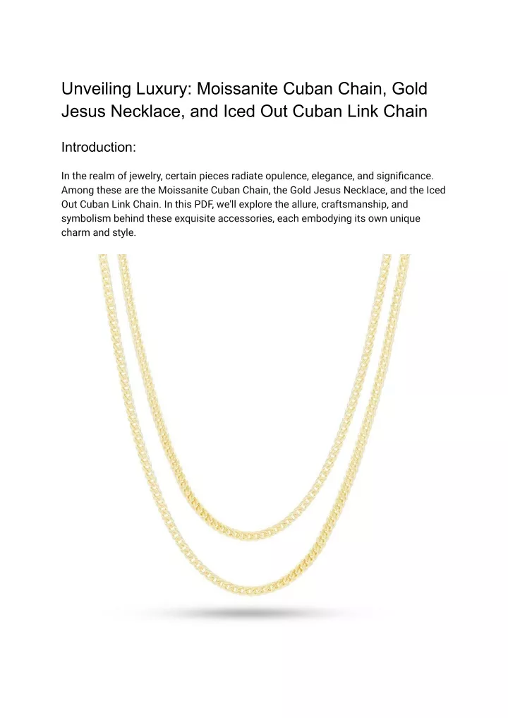 unveiling luxury moissanite cuban chain gold