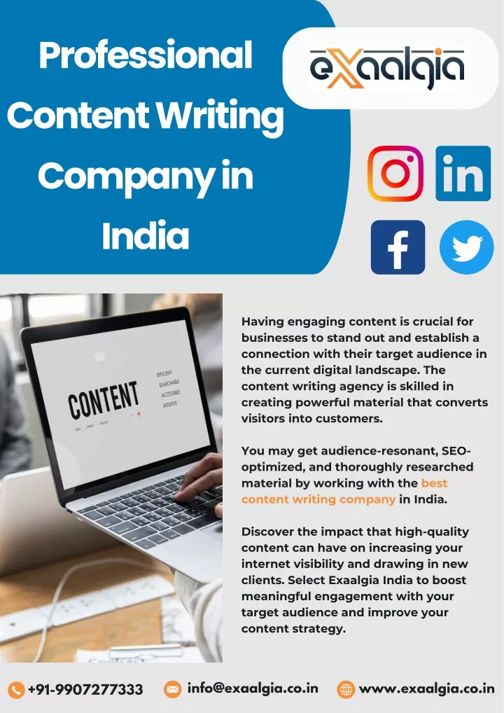 professional content writing company in india
