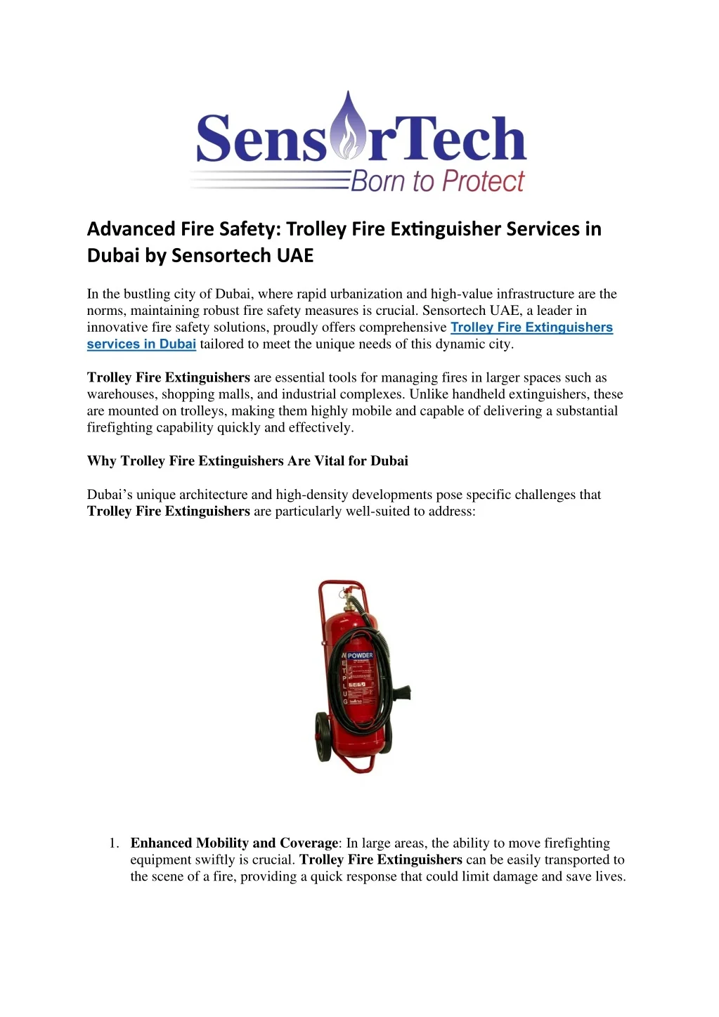 PPT - Advanced Fire Safety Trolley Fire Extinguisher Services in Dubai ...