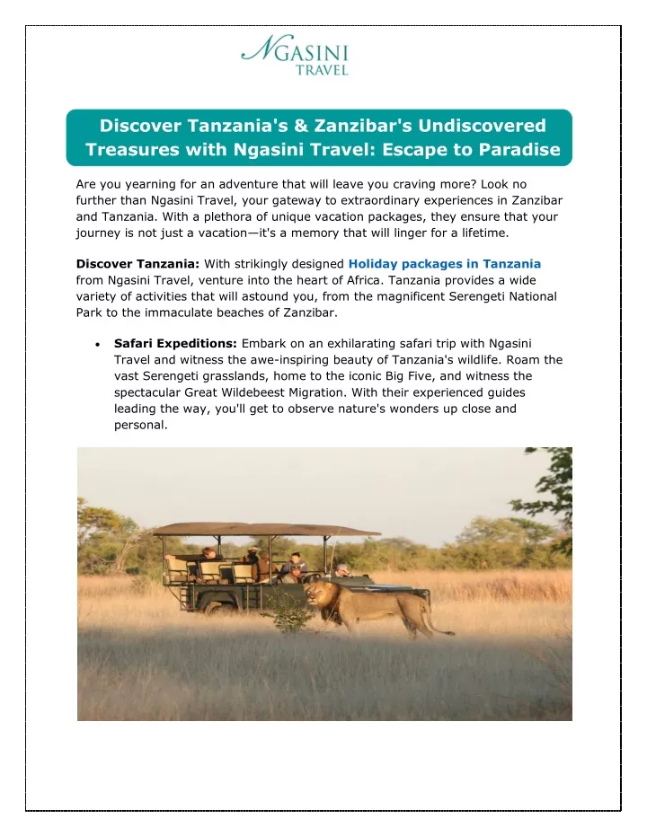 discover tanzania s zanzibar s undiscovered