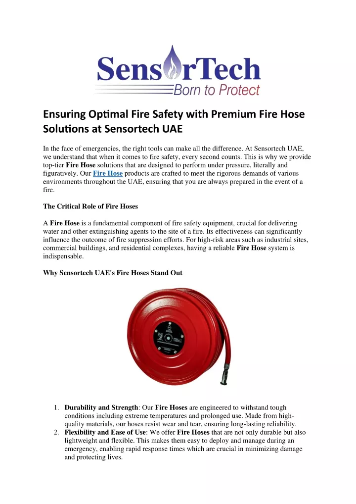 ensuring optimal fire safety with premium fire
