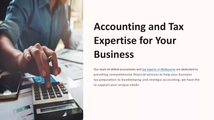 accounting and tax expertise for your business