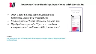 empower your banking experience with kotak 811