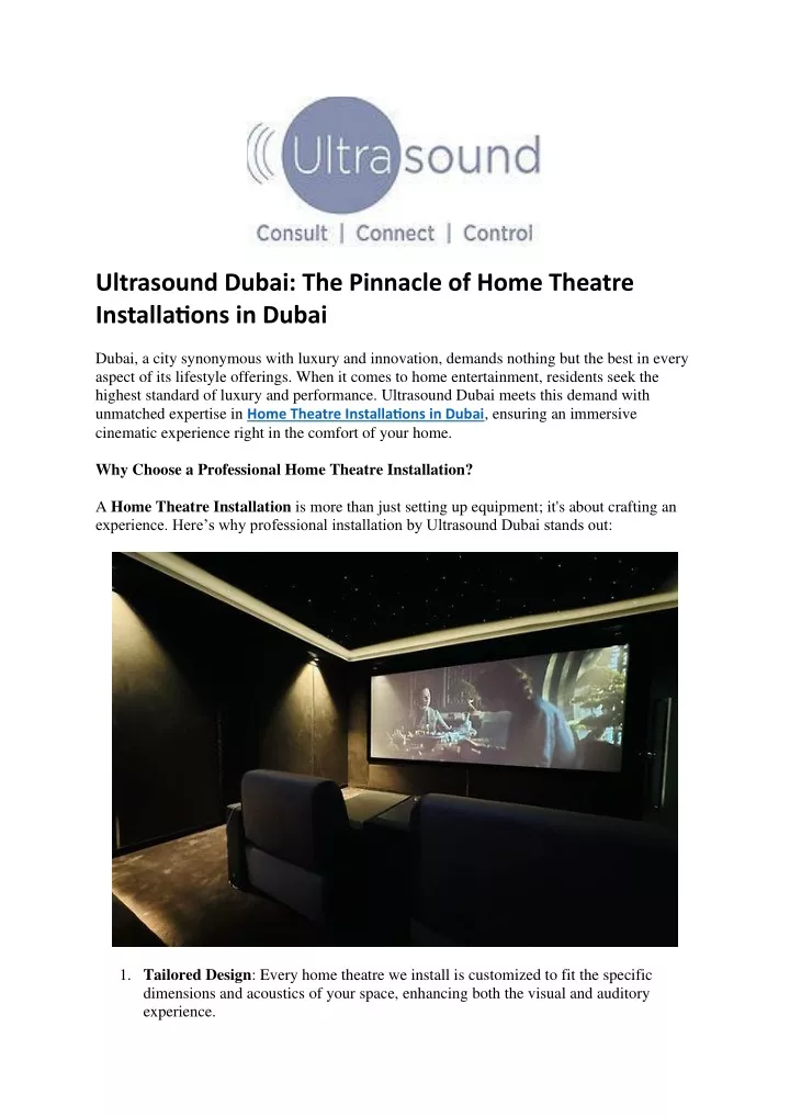 ultrasound dubai the pinnacle of home theatre