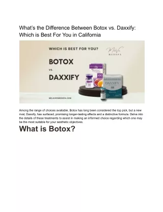 what s the difference between botox vs daxxify