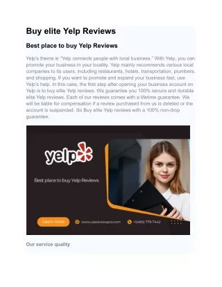 buy elite yelp reviews