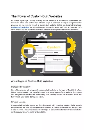 The Power of Custom Built Websites