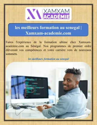 les meilleurs formation au senegal Xamxam-academie.com
