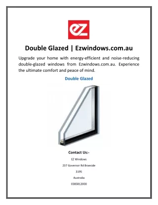 Double Glazed Ezwindows.com