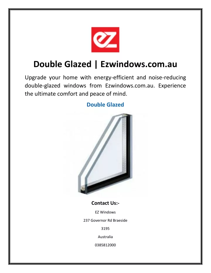 double glazed ezwindows com au