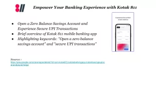 Open a zero balance savings account, scan QR & transfer money via secure UPI