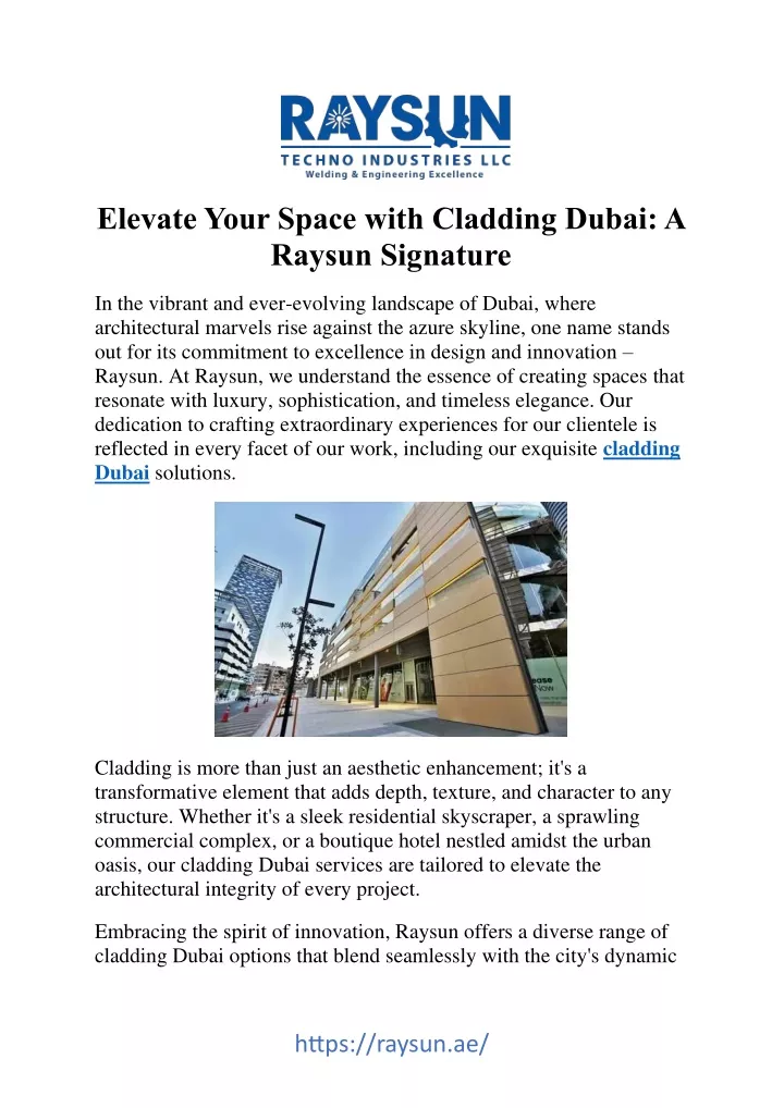 elevate your space with cladding dubai a raysun