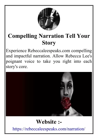 Compelling Narration Tell Your Story