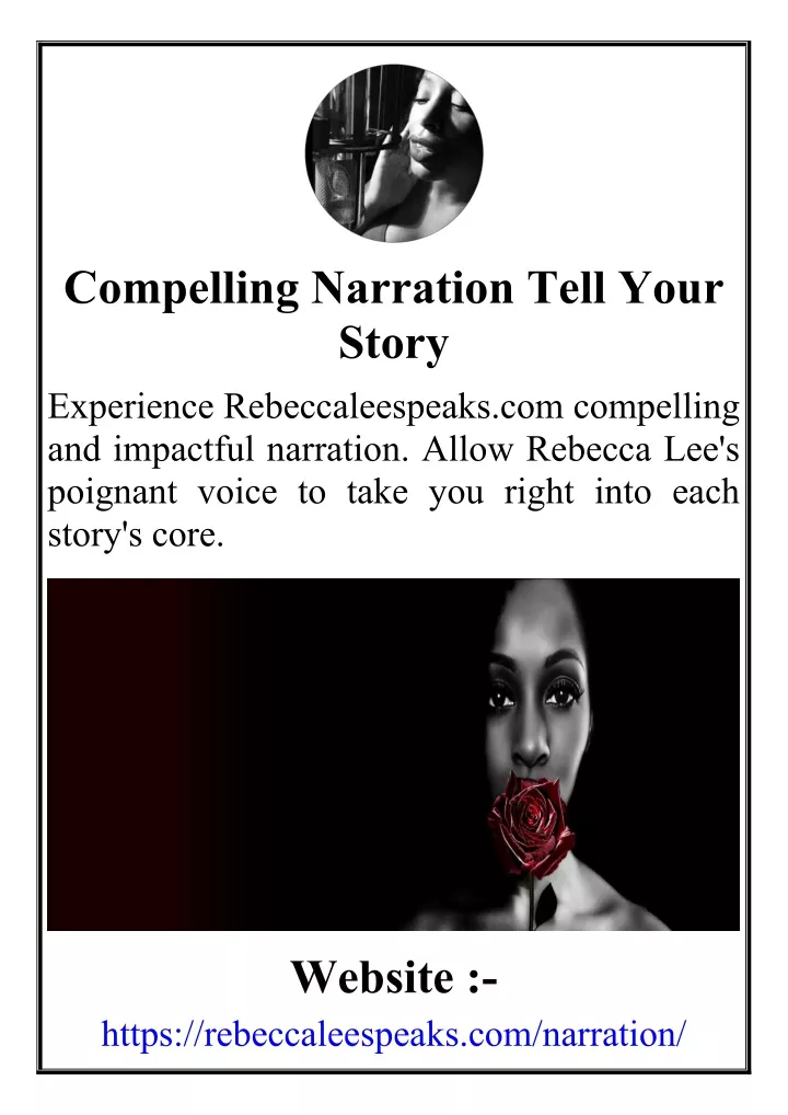 compelling narration tell your story experience