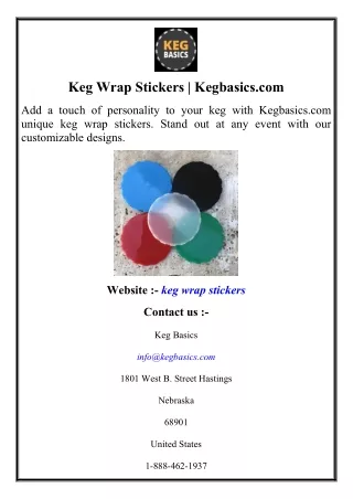 keg wrap stickers kegbasics com