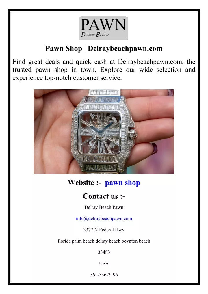 pawn shop delraybeachpawn com