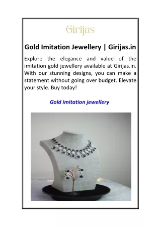 Gold Imitation Jewellery  Girijas.in