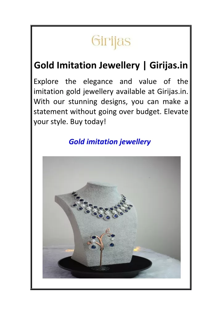 gold imitation jewellery girijas in