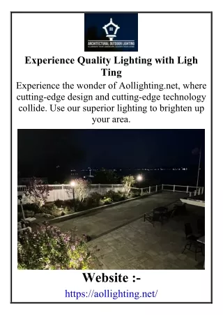 Experience Quality Lighting with Ligh Ting