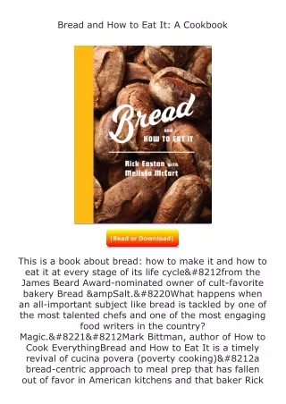 ❤️get (⚡️pdf⚡️) download Bread and How to Eat It: A Cookbook