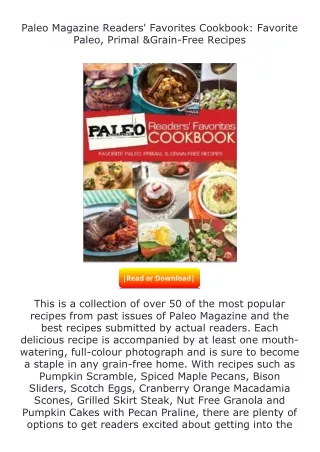 [READ]⚡PDF✔ Paleo Magazine Readers' Favorites Cookbook: Favorite Paleo, Pri
