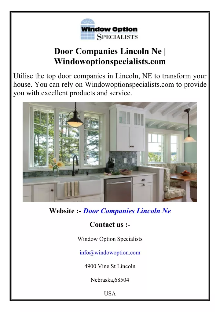 door companies lincoln ne windowoptionspecialists