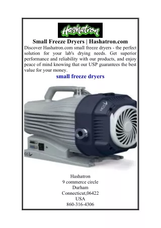 Small Freeze Dryers  Hashatron.com